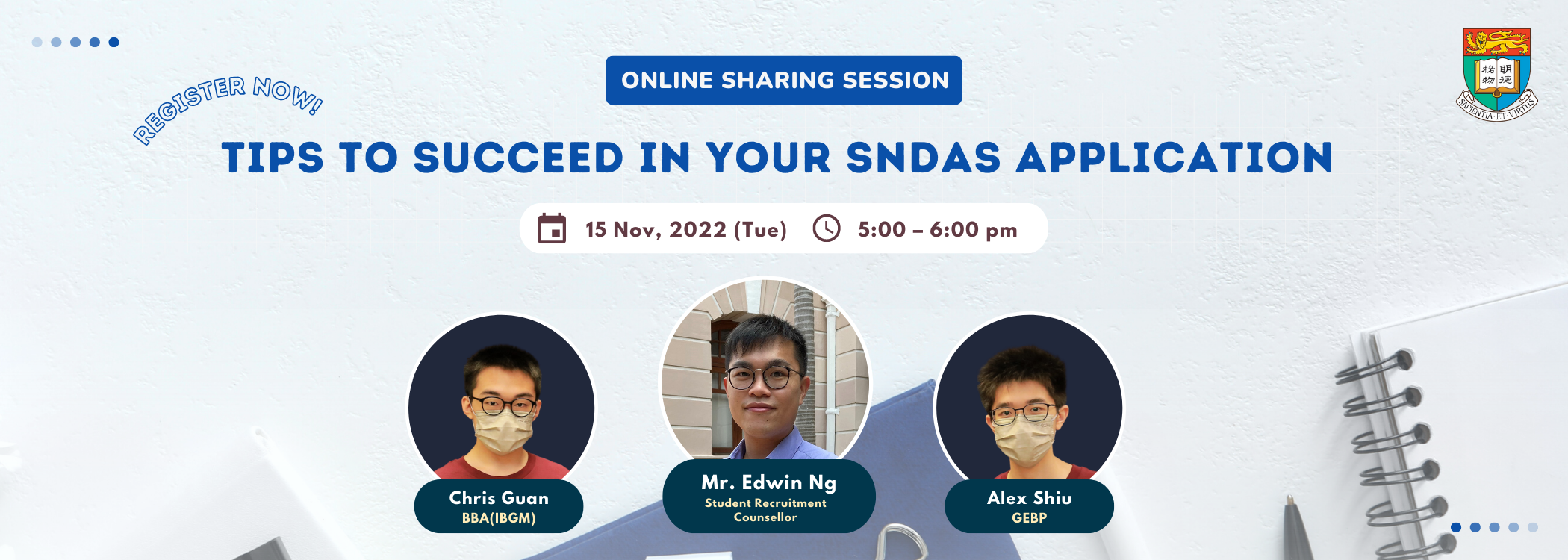 "Tips to Succeed in your SNDAS Application" 海報