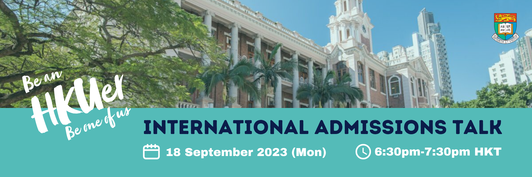 Banner for International admissions talk