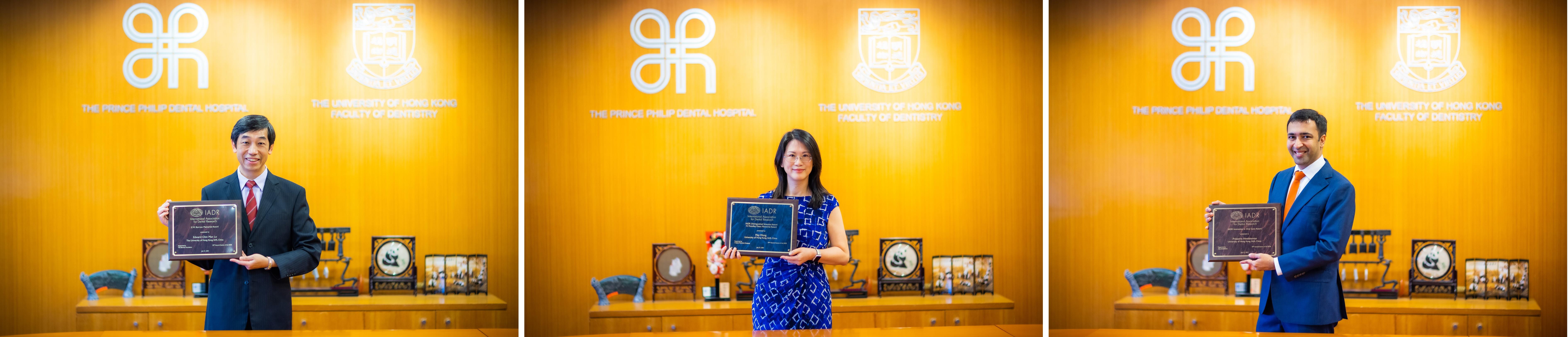 HKU Faculty of Dentistry members receive prestigious awards from International Association for Dental Research (IADR)