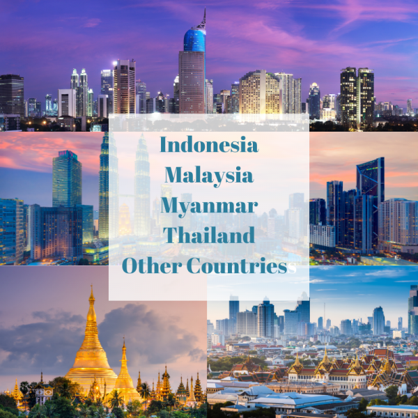 Animated text of "Indonesia, Malaysia, Myanmar, Thailand and Other Countries"