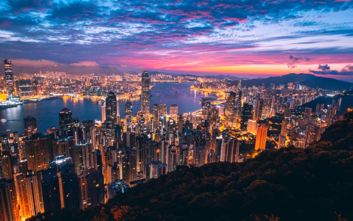 Hong Kong night view from the Peak