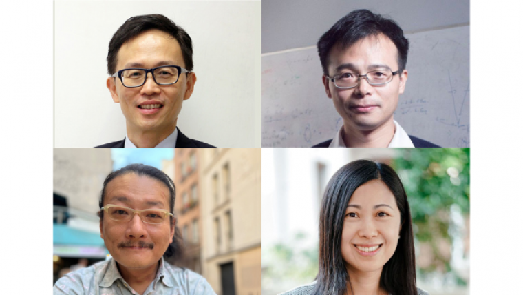 研资局研究学者(由左至右、上至下)，丘琪鸿博士、张世忠博士、安原盛明博士，及高级研究学者黄思齐教授
